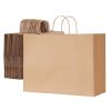 VEVOR Kraft Paper Bags with Handles, 100Pcs 16 x 6 x 12 in, Large Paper Grocery Bags, Reusable & Recycled Take-Out Sacks