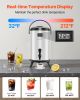 VEVOR Insulated Beverage Dispenser, 3.2 Gal/12L Stainless Steel Thermal Drink Server with Spigot & Temp Display, Suitable for Hot and Cold Drinks