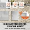 VEVOR BBQ Access Door, 16W x 22H Inch Single Outdoor Kitchen Door, Stainless Steel Flush Mount Door, Wall Vertical Door with Handle, for BBQ Island