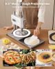 VEVOR Manual Pizza Dough Press Machine, 9.5 inch Pizza Pastry Press Plate, Stainless Steel Bread Presser, Commercial Chapati Sheet Crust Maker