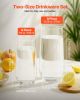 VEVOR Drinking Glasses Set, 16-Piece Crystal Glass Cups, Elegant Mixed Glassware Set