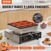 VEVOR Dutch Pancake Maker, 9PCS 76mm Diameter Dorayaki Baker Machine, 850W Commercial Electric Poffertjes Grill, Non-stick Stainless Steel