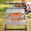 VEVOR Rotisserie Grill with Hooded Cover, BBQ Whole Pig Lamb Goat Charcoal Spit Grill, 46 Inch 132Lbs Capacity