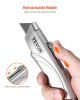 VEVOR Utility Knife, 2-Pack Retractable Box Cutter, with Aluminum Alloy Case, SK5 Blades and Handle, 3-Position Blade, 5 Blades