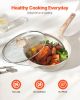 VEVOR 19 Piece Pots and Pans Set Nonstick, Granite Cookware Set, Induction Cookwares, Kitchen RV Cooking Sets with Frying, Sauce, Saute