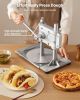 VEVOR Manual Pizza Dough Press Machine, 9.5 inch Pizza Pastry Press Plate, Stainless Steel Bread Presser, Commercial Chapati Sheet Crust Maker