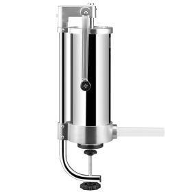 VEVOR Sausage Stuffer, 5LBS/3L Capacity, 304 Stainless Steel Vertical Sausage Stuffer, Sausage Filling Machine with 3 Stuffing Tubes