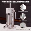 VEVOR Manual Sausage Stuffer, 5LBS/3L Capacity, Two Speed 304 Stainless Steel Vertical Sausage Stuffer, Sausage Filling Machine with 4 Stuffing Tubes