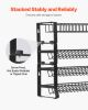 VEVOR Detachable Spice Rack Organizer for Cabinet, 4 Tie Stackable Seasoning Organizer