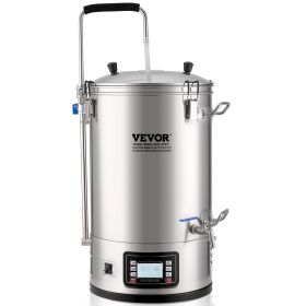 VEVOR Electric Brewing System, 9.2 Gal/35 L Brewing Pot, All-in-One Home Beer Brewer with Pump, Mash Boil Device with Panel