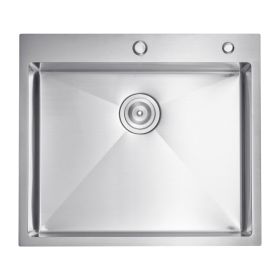 VEVOR 25 inch Kitchen Sink Workstation, 304 Stainless Steel Top Mount Sinks, Drop-In Single Bowl Farmhouse Basin with Accessories