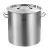 VEVOR Stainless Steel Stockpot, 53 Quart Large Cooking Pots, Cookware Sauce Pot with Lid, and Handle, Heavy Duty Commercial Grade Stock Pot