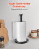 VEVOR Paper Towel Holder Countertop, Stainless Steel Kitchen Paper Towel Stand with Weighted Base and Suction Cups