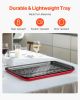 VEVOR Plastic Serving Trays, 2-Pack Grilling Prep and Serve Trays with Handles , 17x10.35 Inch Anti-Slip Melamine Food Tray, Ideal for BBQ, Kitchen
