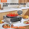 VEVOR Electric Crepe Maker, 16-Inch Commercial Crepe Machine, 1700W Flat Plate Crepe Griddle, Nonstick Stainless Steel Pancake Making Machine