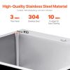 VEVOR 25 inch Kitchen Sink Workstation, 304 Stainless Steel Top Mount Sinks, Drop-In Single Bowl Farmhouse Basin with Accessories