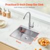 VEVOR 25 inch Kitchen Sink Workstation, 304 Stainless Steel Top Mount Sinks, Drop-In Single Bowl Farmhouse Basin with Accessories