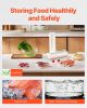 VEVOR Vacuum Sealer Bags, 2 Rolls 11 In x 50 Ft, Non-BPA Food Grade Seal A Meal Bags, Customizable Freezer-friendly Vac Sealing Bag for Food Saver