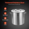 VEVOR Stainless Steel Stockpot, 53 Quart Large Cooking Pots, Cookware Sauce Pot with Lid, and Handle, Heavy Duty Commercial Grade Stock Pot