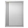 VEVOR BBQ Access Door, 17W x 24H Inch Single Outdoor Kitchen Door, Stainless Steel Flush Mount Door, Wall Vertical Door with Recessed Handle