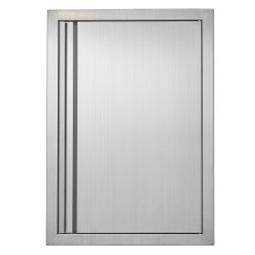 VEVOR BBQ Access Door, 17W x 24H Inch Single Outdoor Kitchen Door, Stainless Steel Flush Mount Door, Wall Vertical Door with Recessed Handle