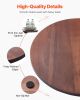 VEVOR 24 in Wood Lazy Susan Turntable, 360° Rotation Round Clear Tabletop Rotating Tray, Acacia Wood Dining Table Centerpiece, Smooth and Silent Spin