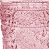 Set of Four Pink Paisley Acrylic Stemless Whiskey Glasses