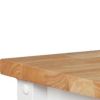 White and Natural 42" Rolling Kitchen Cart With Storage