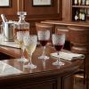 Set of Four Clear Diamond Acrylic Stemmed All Purpose Wine Glass