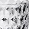Set of Four Clear Diamond Acrylic Stemmed All Purpose Wine Glass