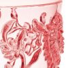 Set of Four Pink Paisley Acrylic Stemmed All Purpose Wine Glass