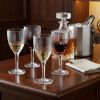 Set of Four Clear Swirl Acrylic Stemmed All Purpose Wine Glass