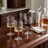 Set of Four Clear Acrylic Stemmed All Purpose Wine Glass