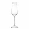 Set of Four Clear Tritan Plastic Stemmed Flutes