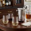 Set of Four Clear Tritan Plastic Stemless All Purpose Tumbler Wine Glasses