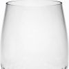 Set of Four Clear Dimpled Tritan Plastic Stemless All Purpose Tumbler Wine Glasses