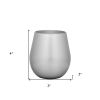 Set of Four Silver Acrylic Stemless All Purpose Wine Glass