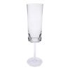Set of Four Clear Acrylic Stemmed Flutes