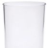 Set of Four Clear Acrylic Stemmed Flutes