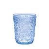 Set of Four Blue Paisley Acrylic Stemless Whiskey Glasses