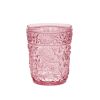 Set of Four Pink Paisley Acrylic Stemless Whiskey Glasses