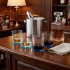 Set of Four Blue Acrylic Stemless Whiskey Glass