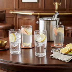 Set of Four Clear Tritan Plastic Highball Glasses