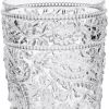Set of Four Clear Paisley Acrylic Stemless Highball Glass